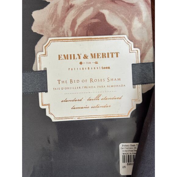 3 Pottery Barn Teen Standard Pillow Shams Bed Of Roses NWT 100% Cotton - Picture 4 of 4